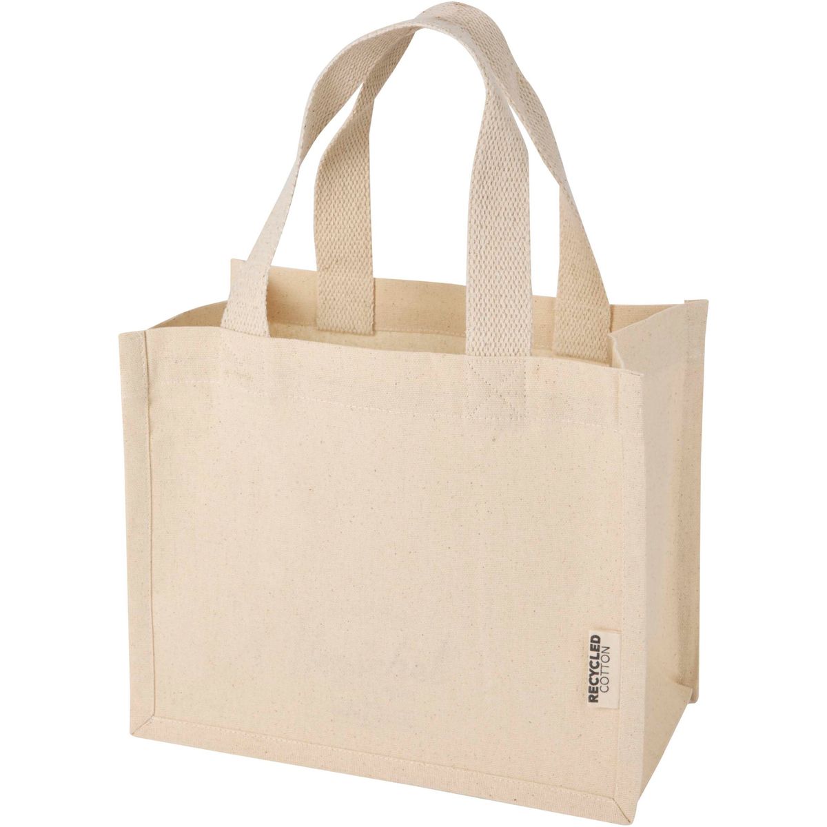 Minibolsas con asas de algodón reciclado 220 g/m², 9 litros