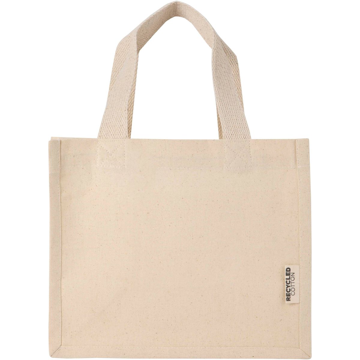 Minibolsas con asas de algodón reciclado 220 g/m², 9 litros