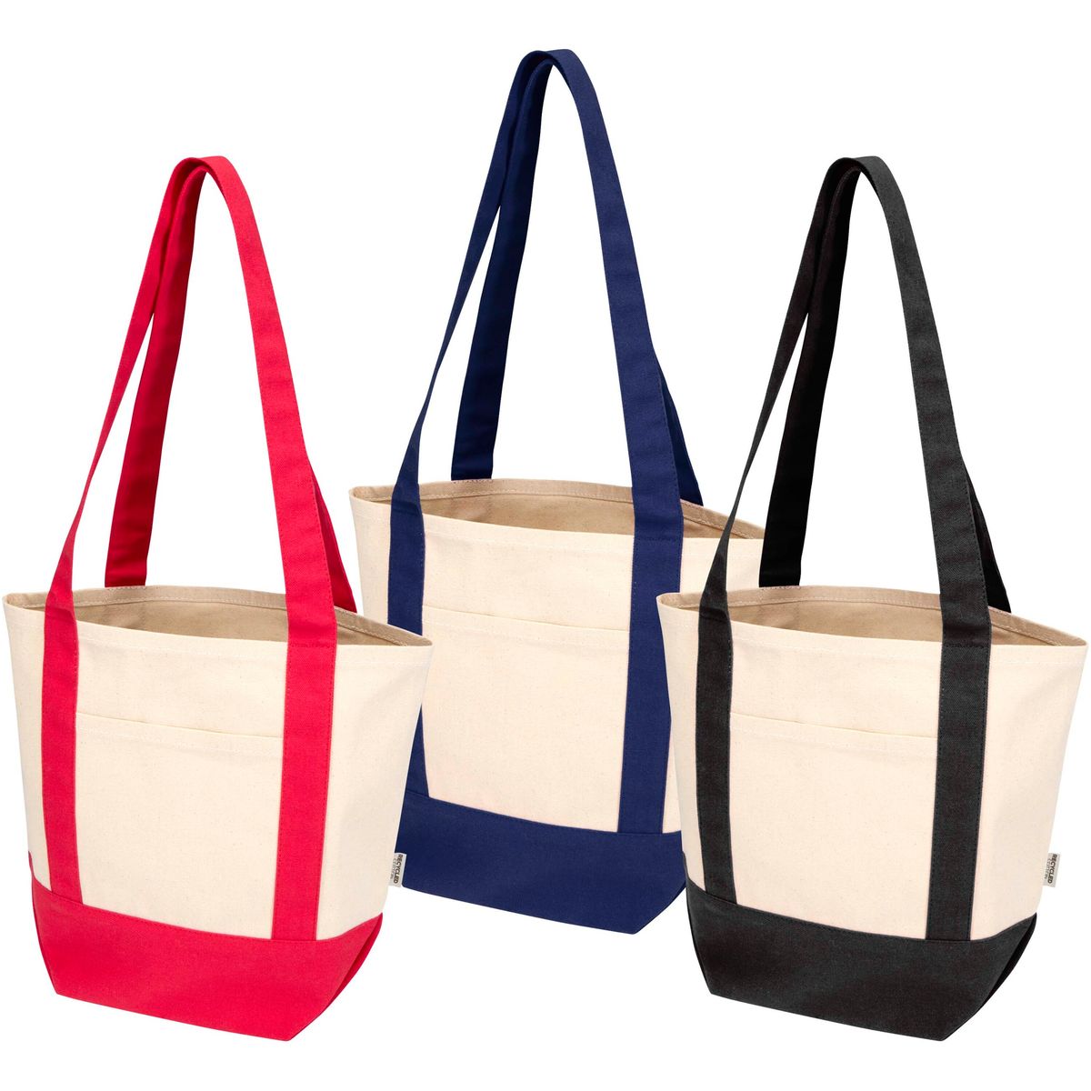 Minibolsas con asas de algodón reciclado 320 g/m²