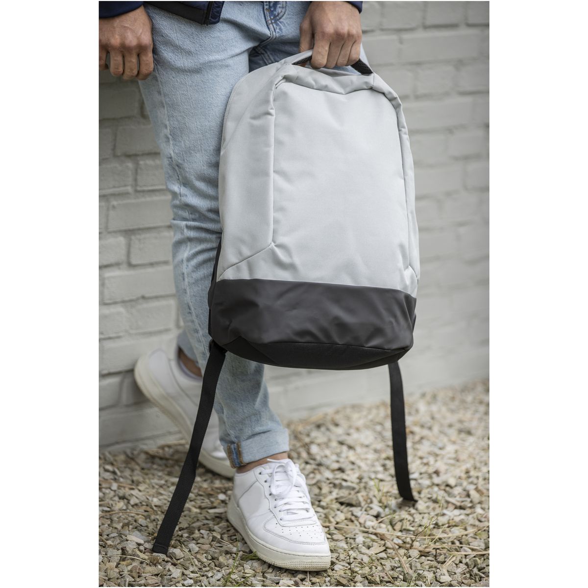 Mochilas para portátil recicladas de 15 pulgadas con puerto USB, 18 litros
