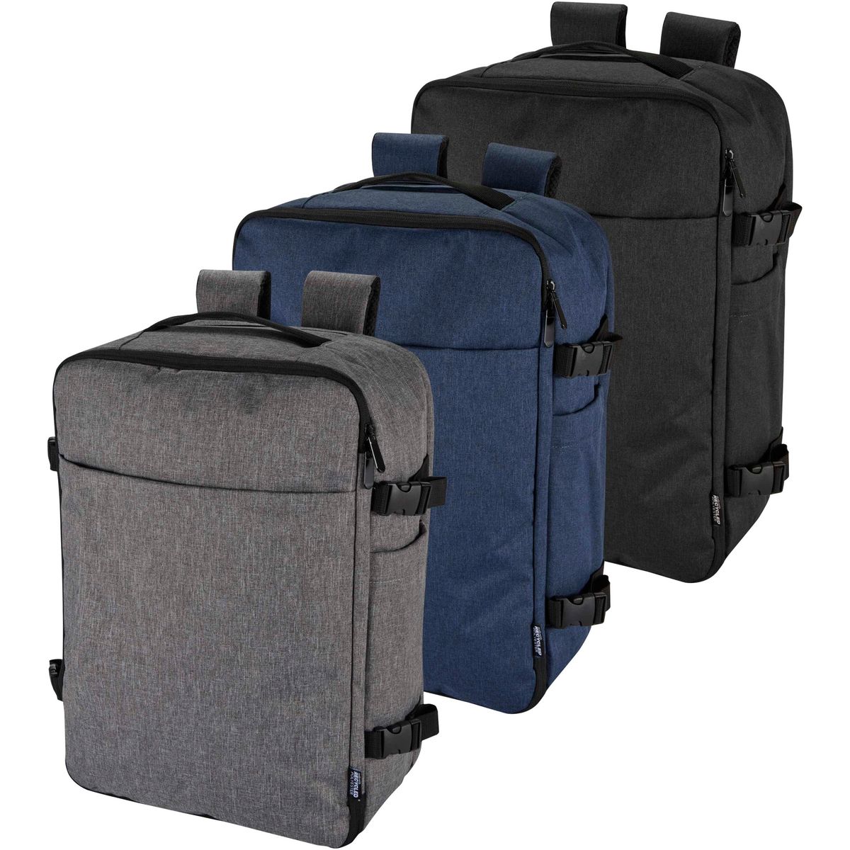 Mochilas para portátil recicladas de 17 pulgadas, 25 litros