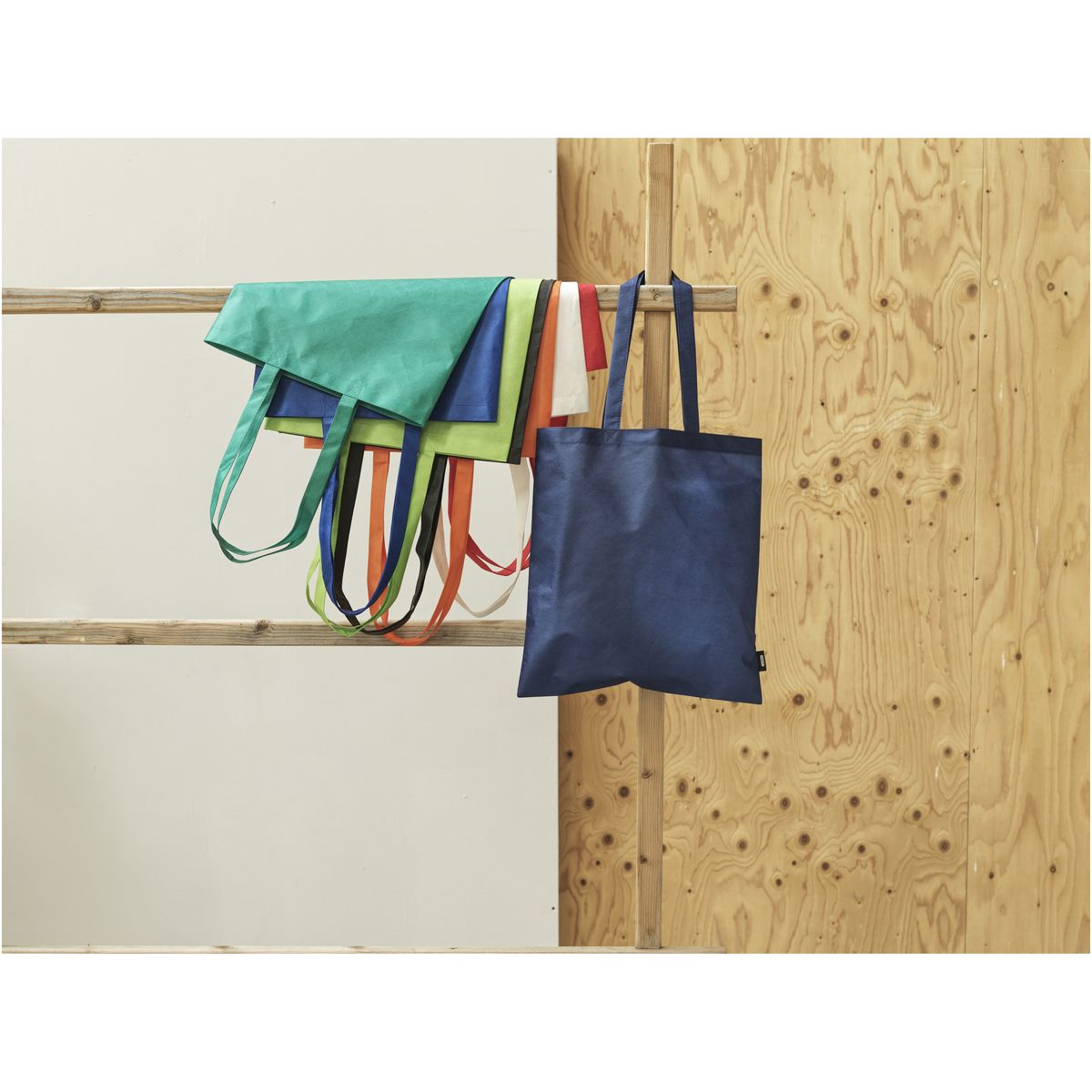 Bolsas con asas para congresos de non-woven reciclado de 80 g/m², 6 litros