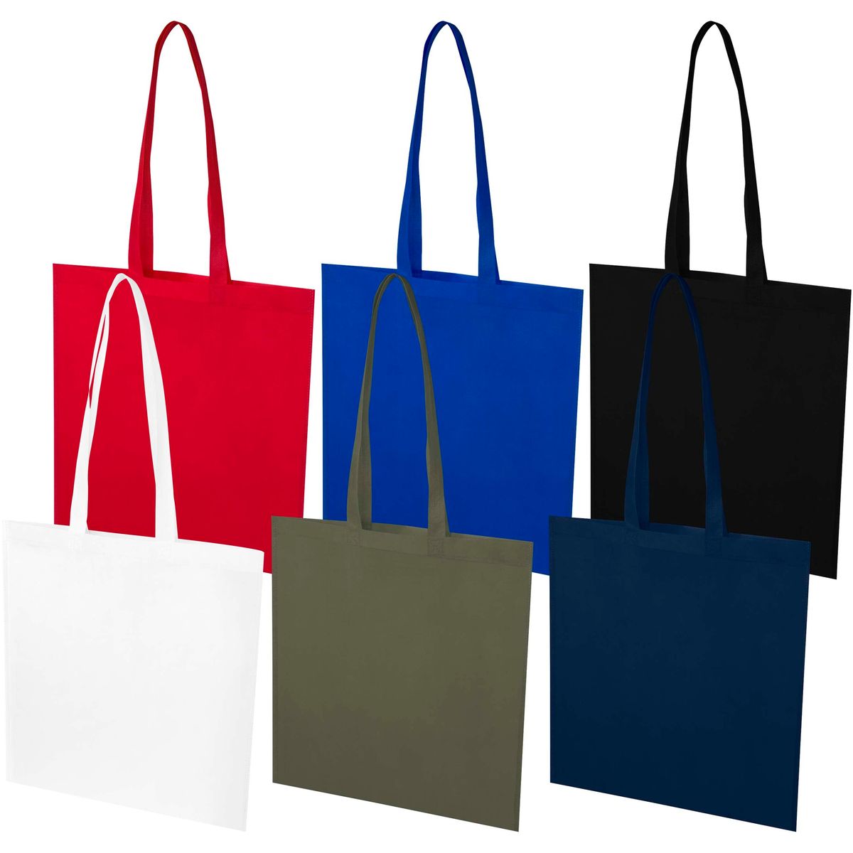 Bolsas con asas para congresos de non-woven reciclado sin costuras, 6 litros