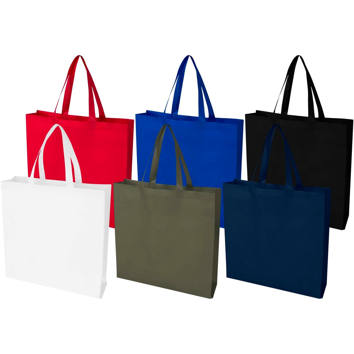 Bolsas con asas non-woven recicladas con fuelle lateral, 12 litros