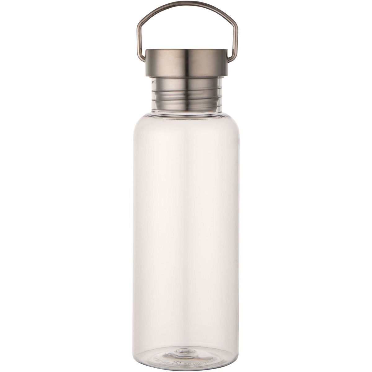 Botellas de agua de PET reciclado de 600 ml con tapón de rosca de acero inoxidable
