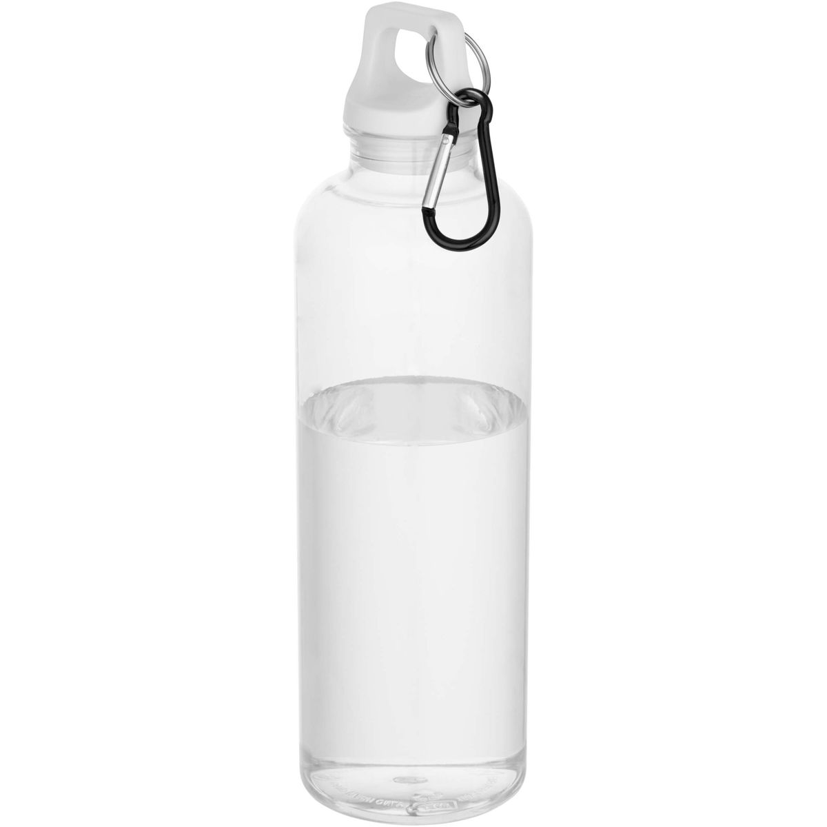 Botellas de agua de PET reciclado de 750 ml con mosquetón