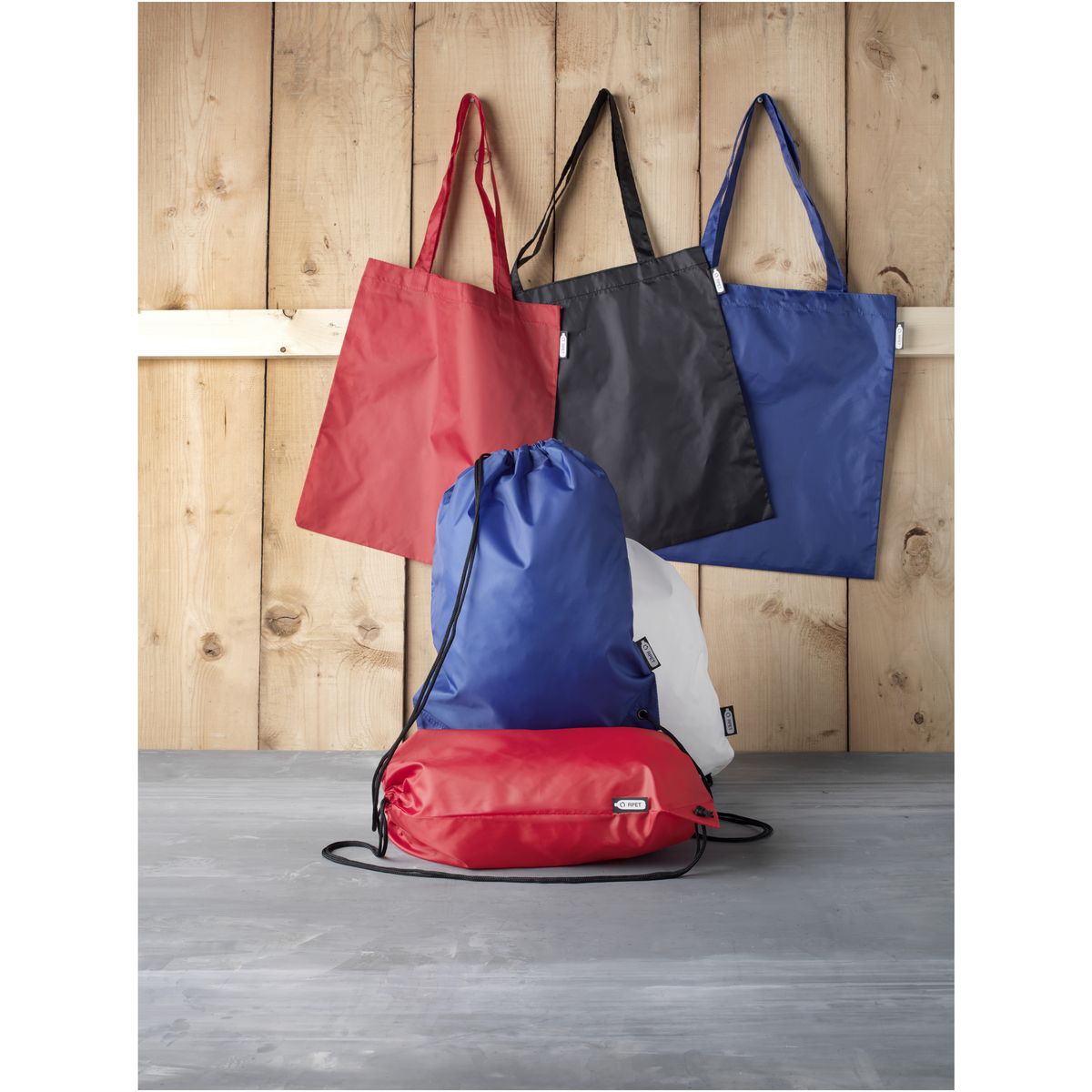 Mochilas de cuerdas de poliéster reciclado, 5 litros