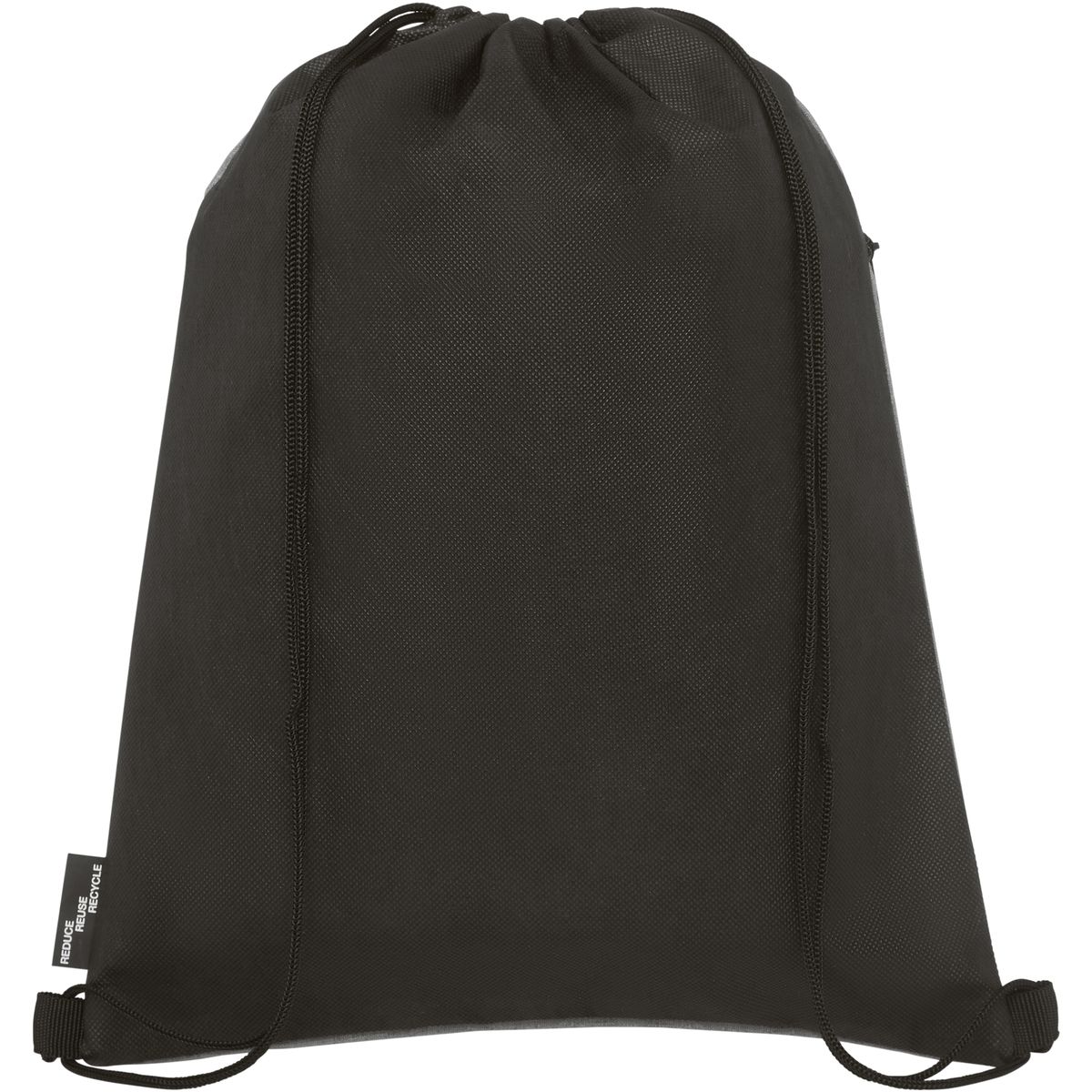 Mochilas de cuerdas recicladas con bolsillo de cremallera, 5 litros