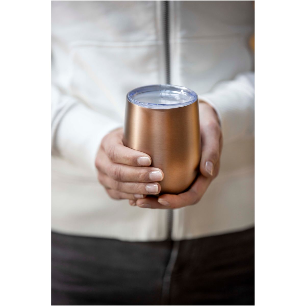 Vasos térmicos de acero inoxidable reciclado de 350 ml con aislamiento al vacío de cobre