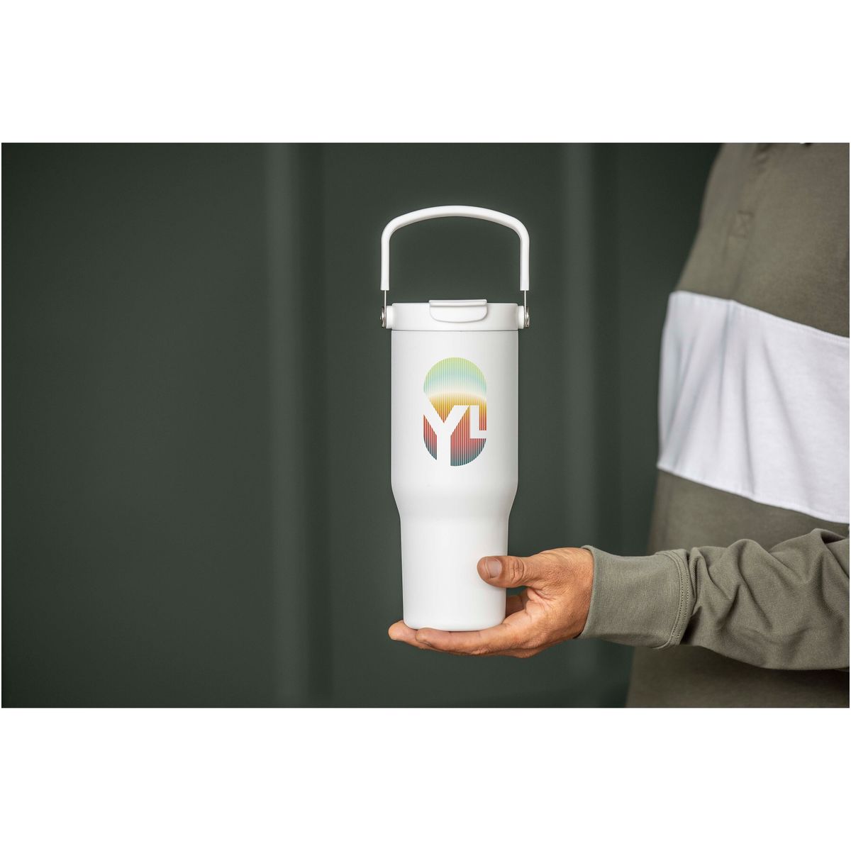 Vasos térmicos de acero inoxidable reciclado de 900 ml con aislamiento al vacío de cobre