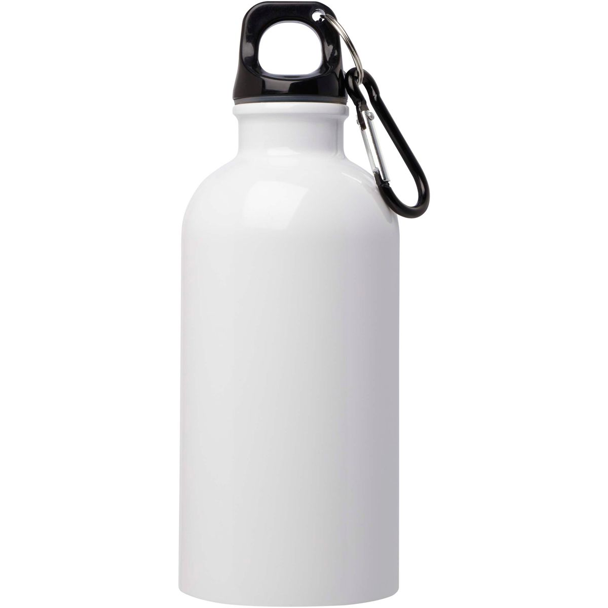 Botellas de agua de acero inoxidable reciclado de 400 ml con mosquetón