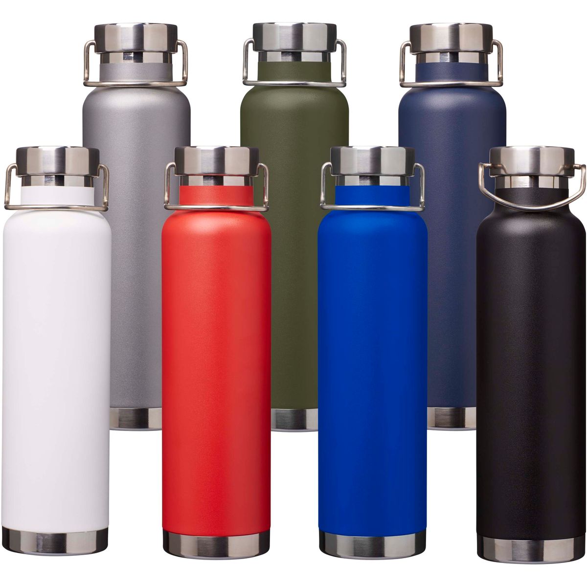 Botellas de agua de acero inoxidable reciclado de 650 ml con aislamiento al vacío de cobre