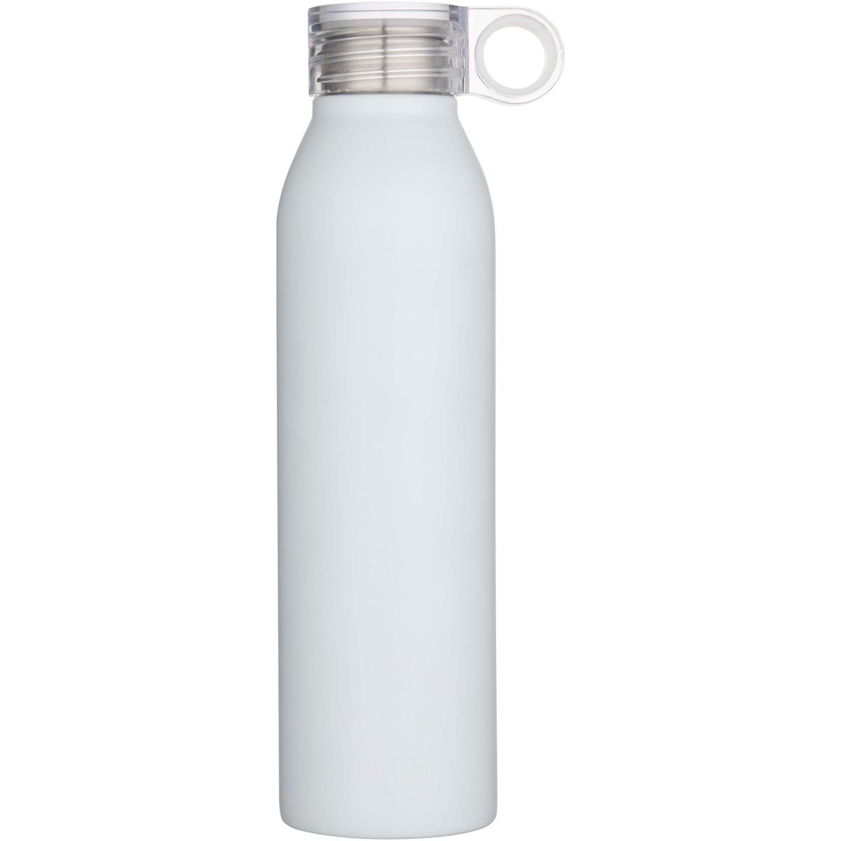 Botellas de agua de acero inoxidable reciclado de 650 ml con tapón de rosca transparente