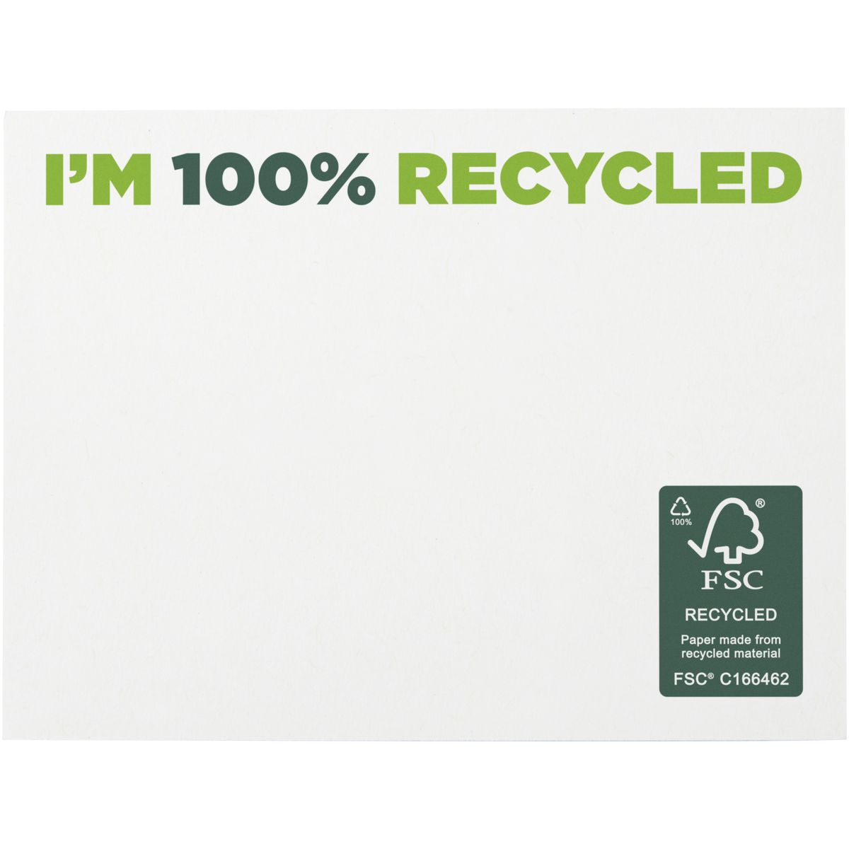Notas adhesivas recicladas de 100 x 75 mm, 80 g/m²