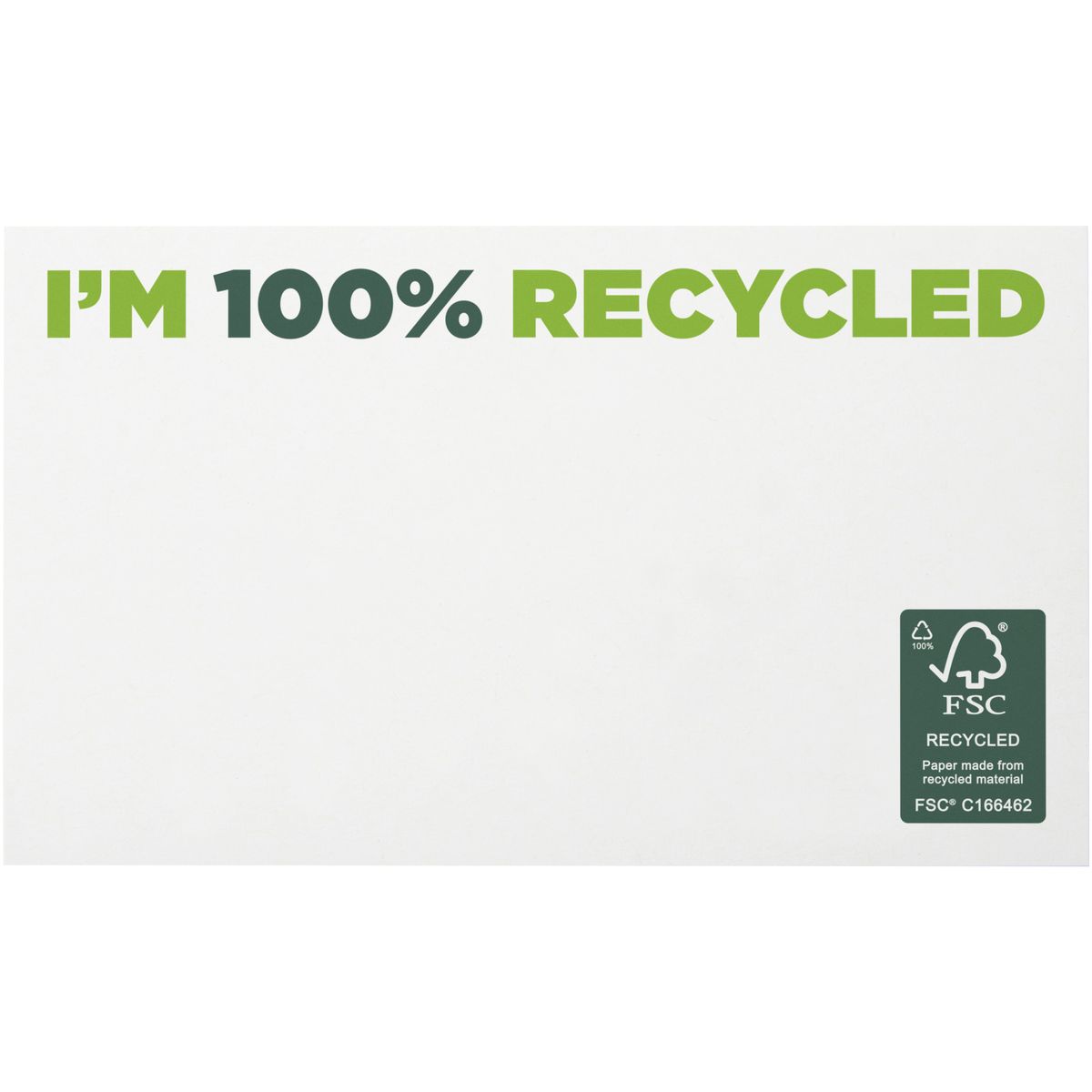 Notas adhesivas recicladas de 127 x 75 mm, 80 g/m²