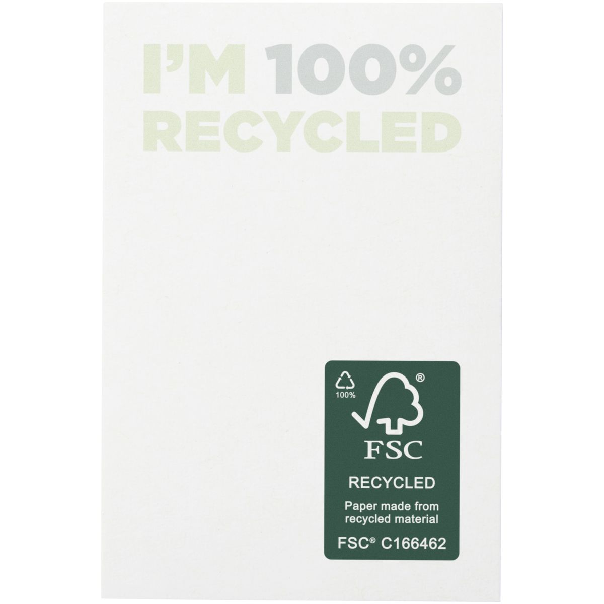 Notas adhesivas recicladas de 50 x 75 mm, 80 g/m²