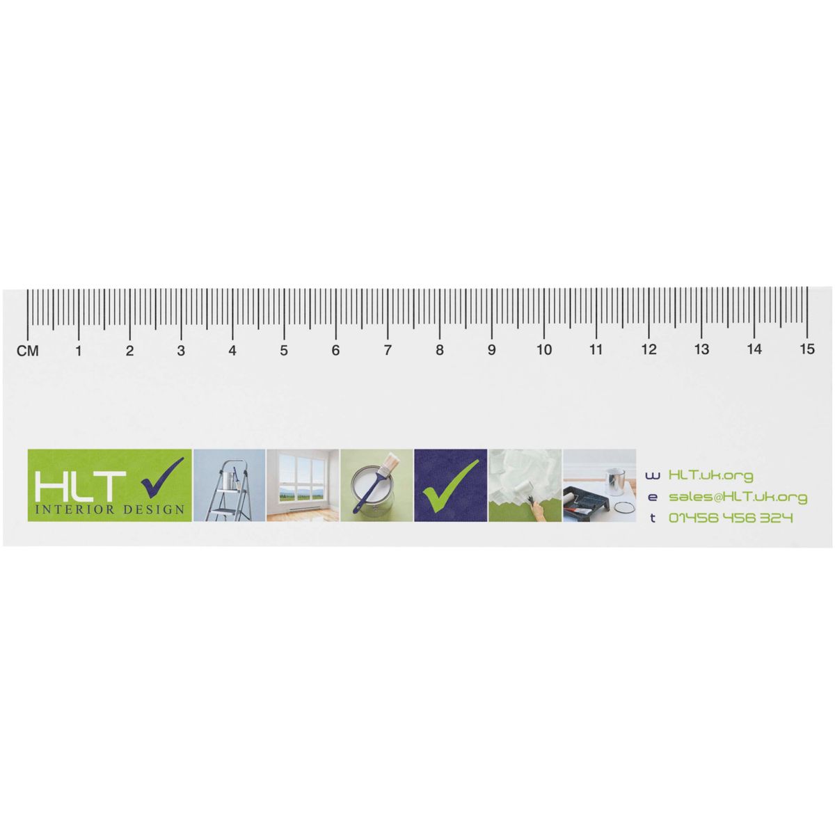 Notas adhesivas recicladas con regla de 15 cm