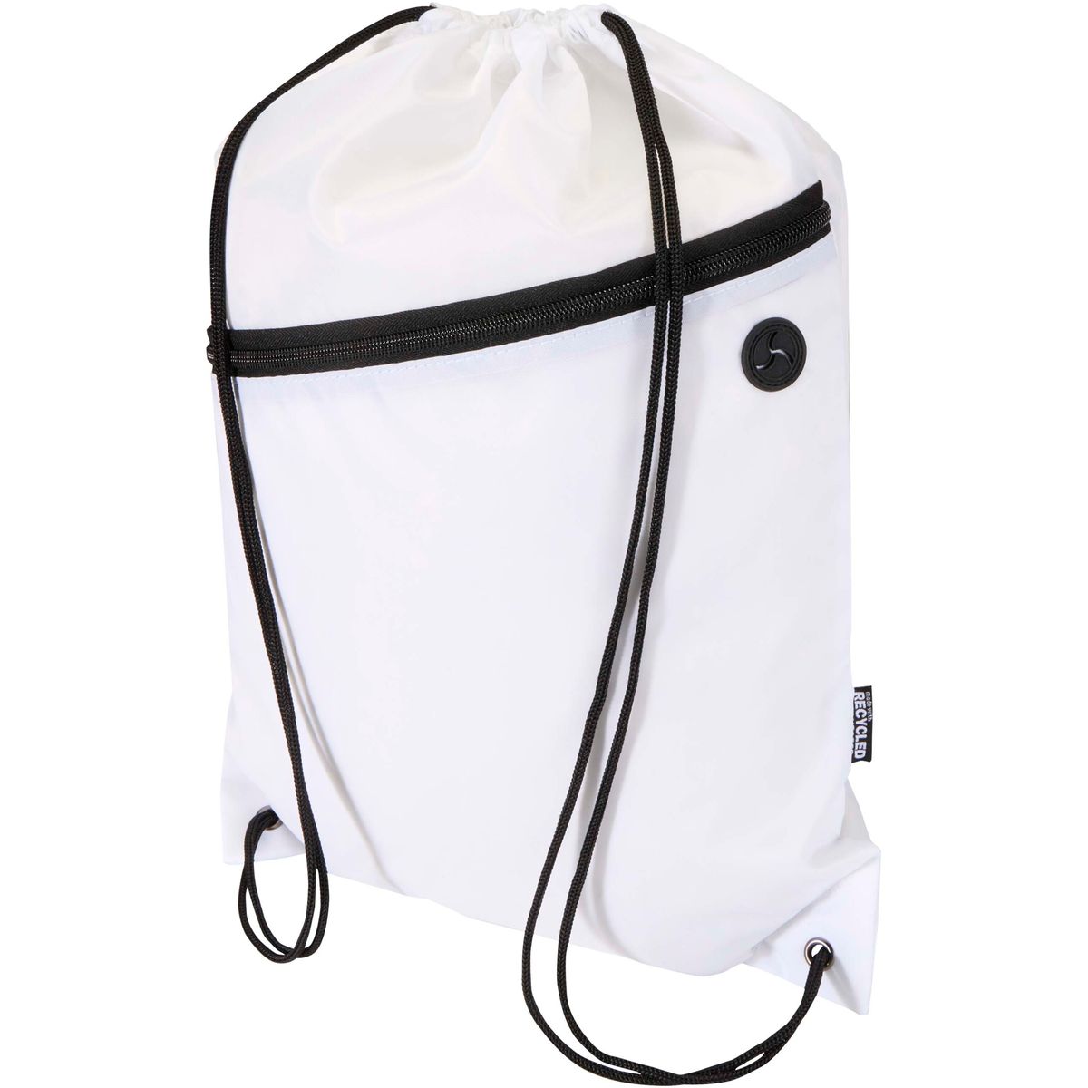 Mochilas de cuerdas recicladas con salida para cable, 5 litros