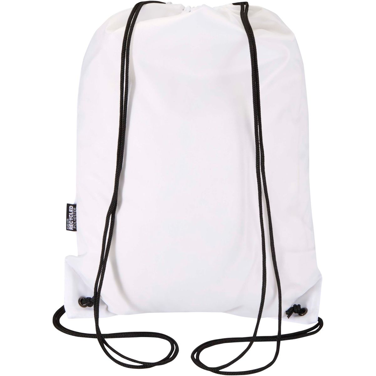 Mochilas de cuerdas recicladas con salida para cable, 5 litros