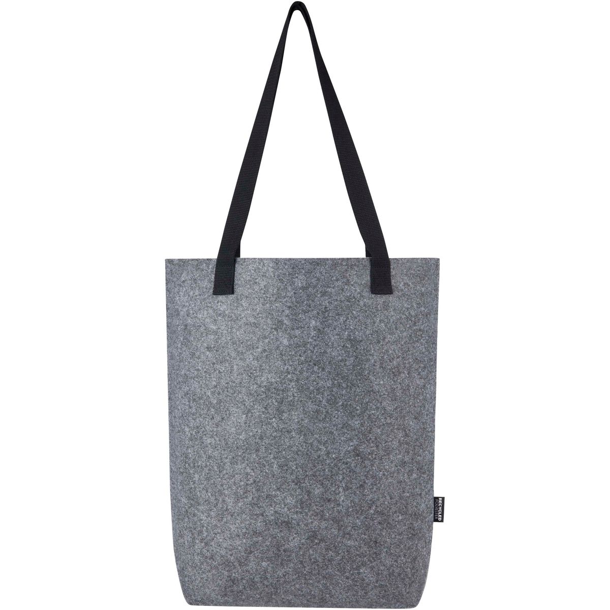 Bolsas con asas de fieltro reciclado con base ancha, 12 litros