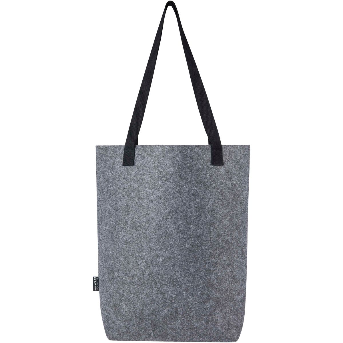 Bolsas con asas de fieltro reciclado con base ancha, 12 litros