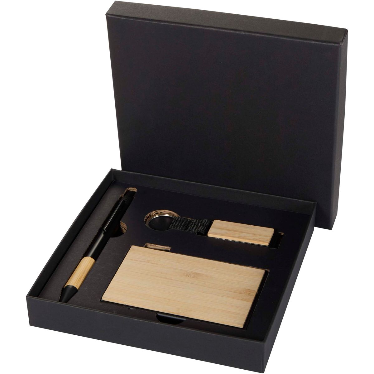 Sets de regalo con bolígrafo, llavero y tarjetero RFID
