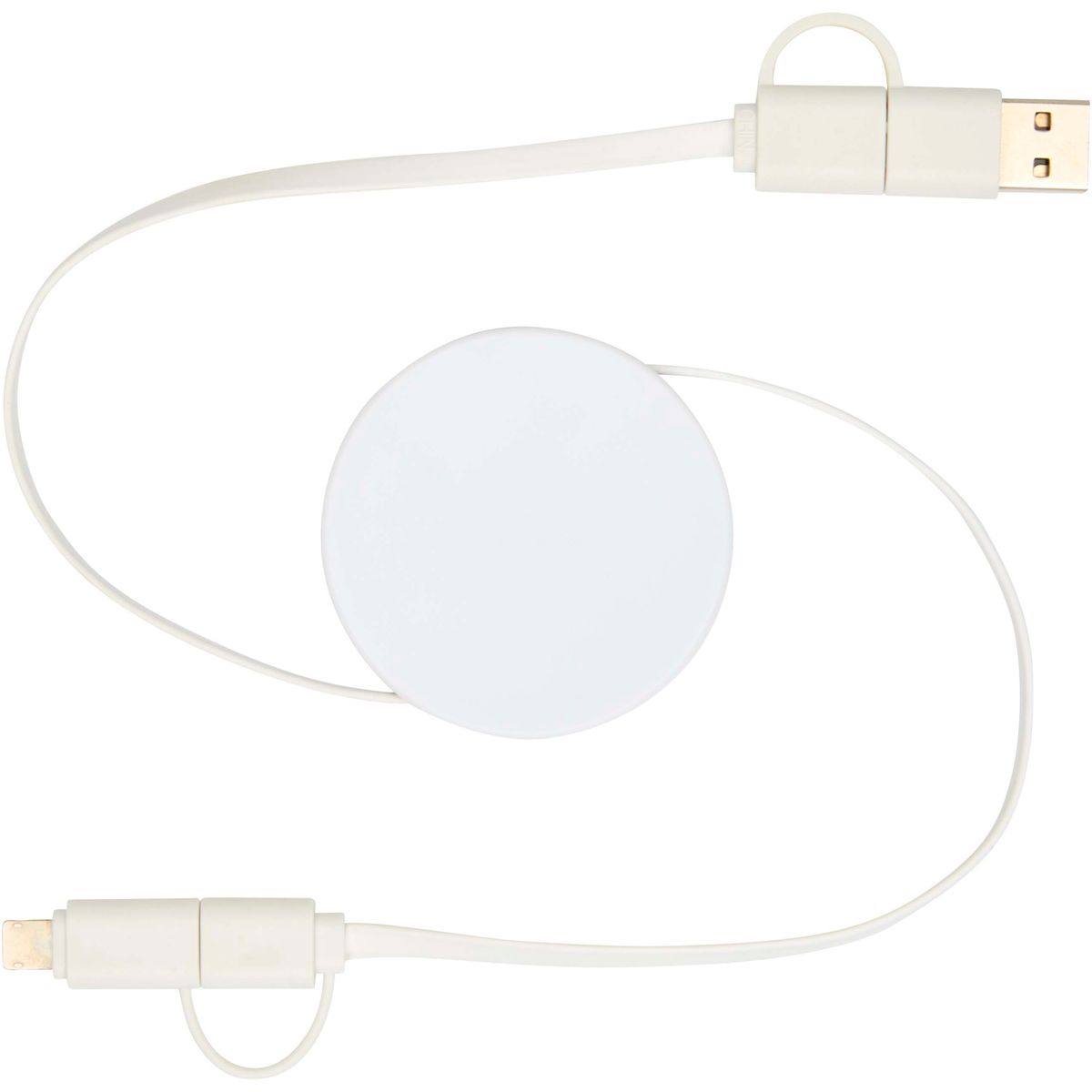 Cables de carga rápida 5 en 1 retráctiles reciclados de 90 cm, 40 W