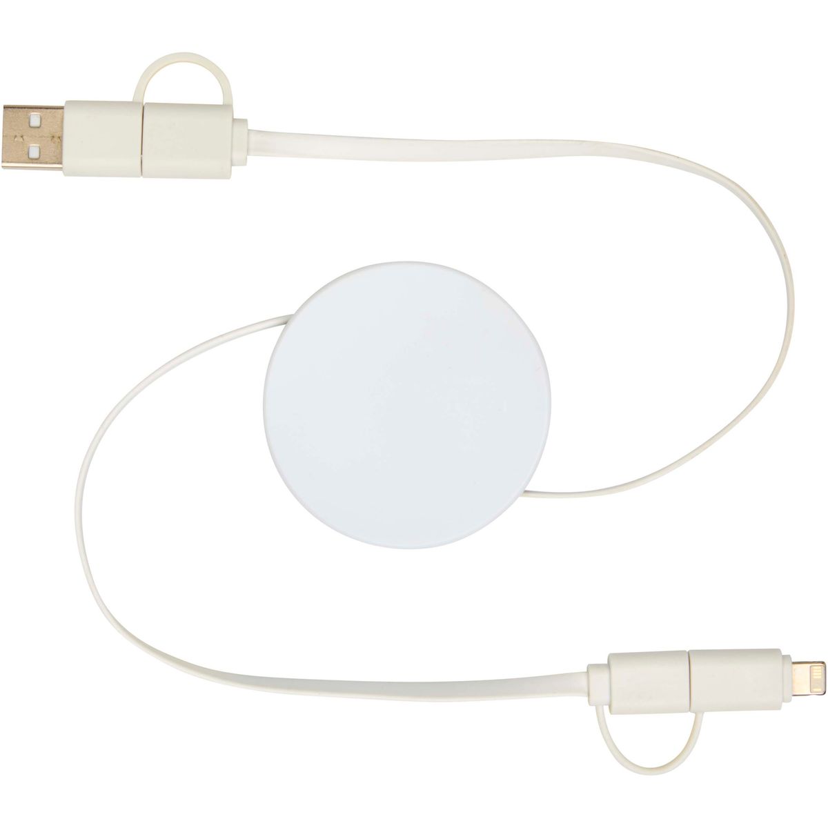 Cables de carga rápida 5 en 1 retráctiles reciclados de 90 cm, 40 W