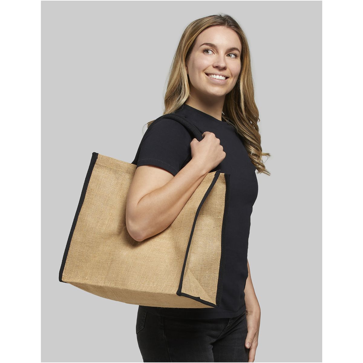 Bolsas de yute con detalles de color, 25 litros