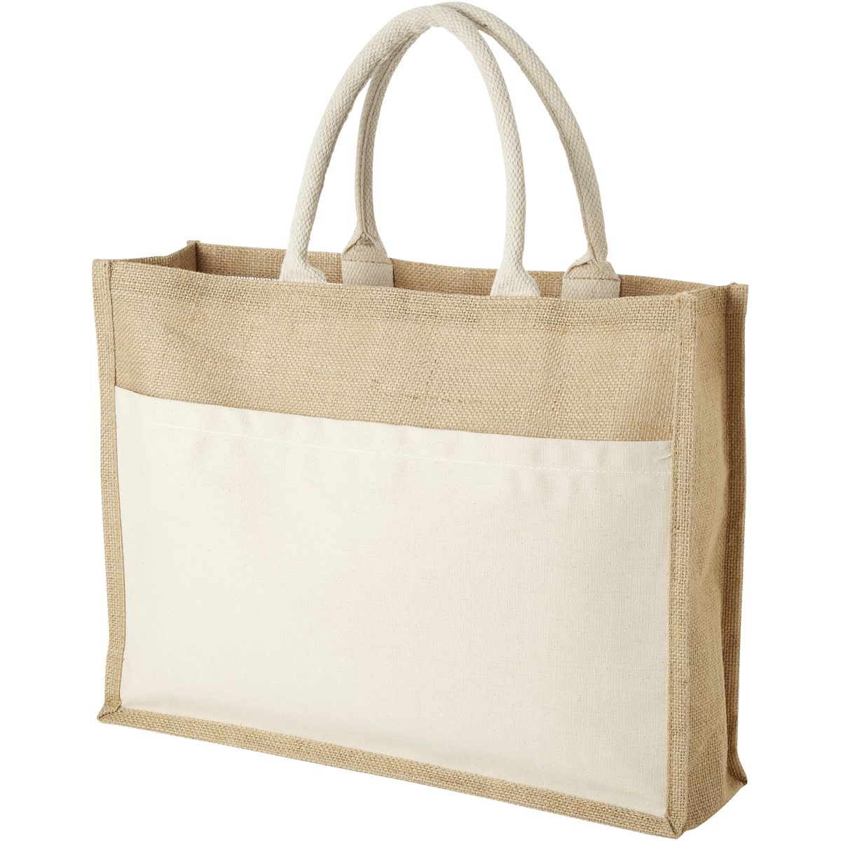 Bolsas de yute con bolsillo delantero de algodón, 18 litros