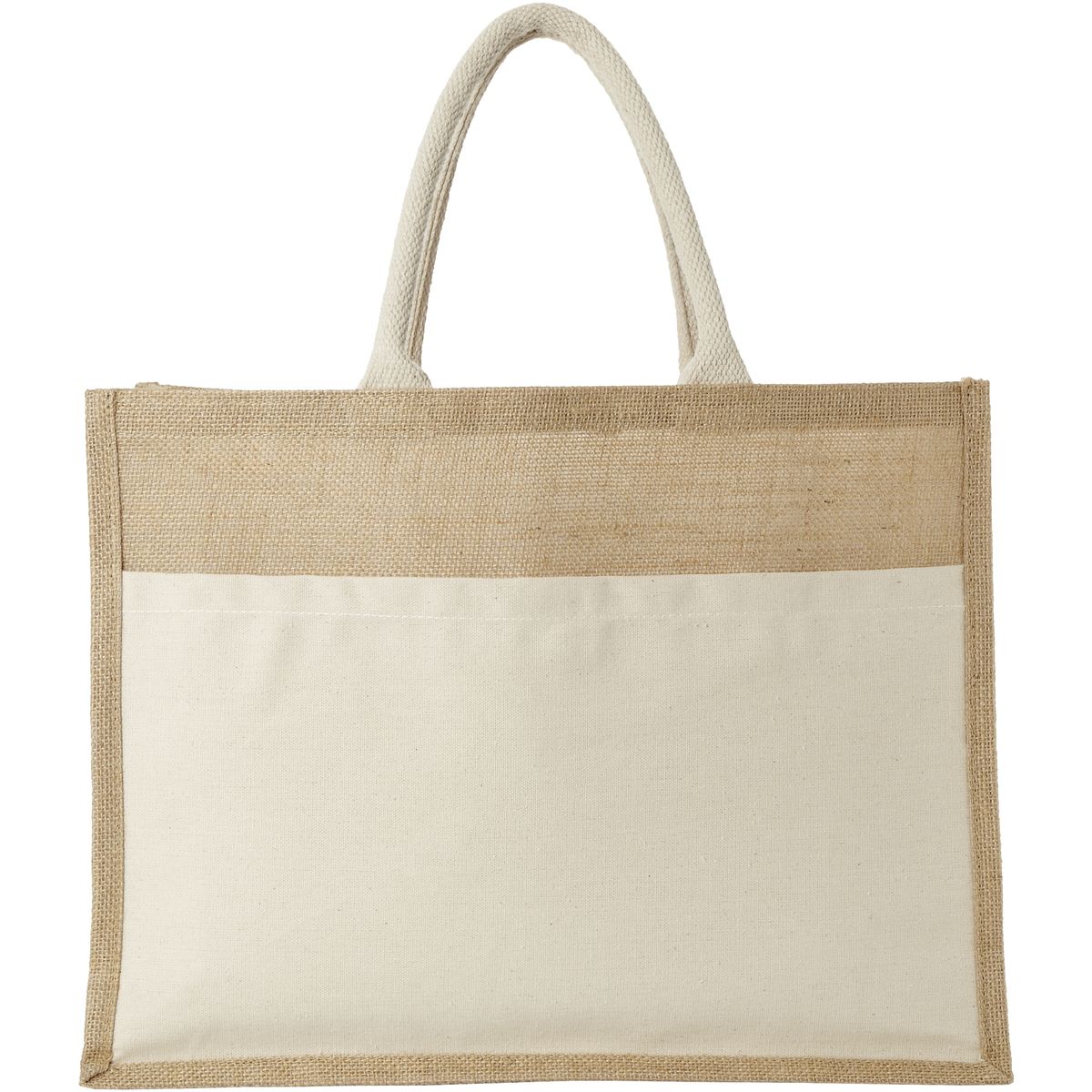 Bolsas de yute con bolsillo delantero de algodón, 18 litros