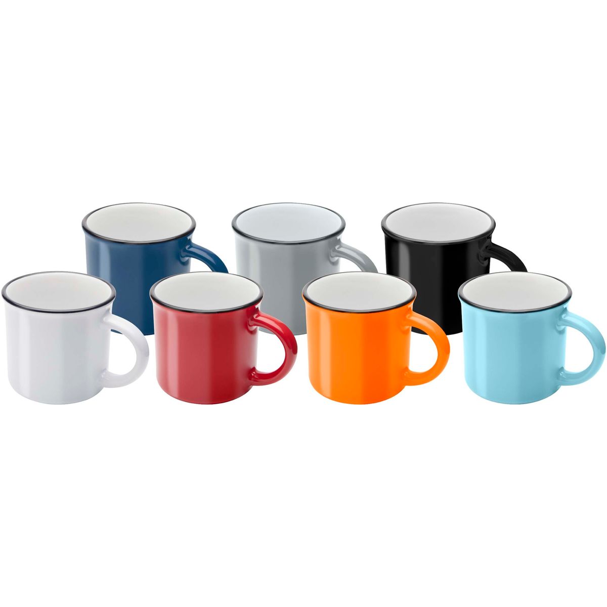 Tazas de cerámica de 240 ml con acabado brillante