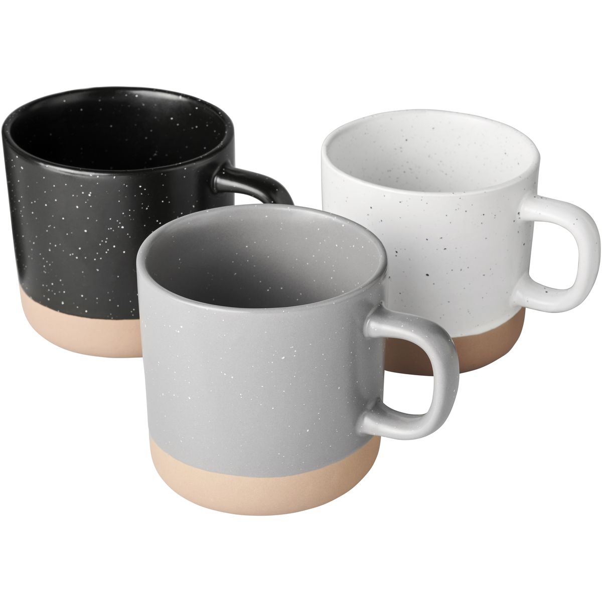 Tazas de cerámica de 360 ml con base sin esmaltar