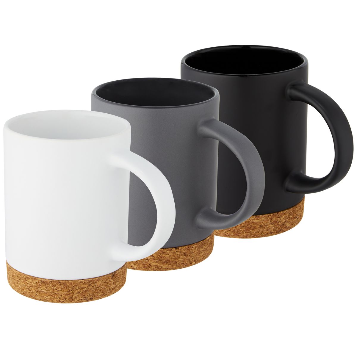 Tazas de cerámica de 425 ml con base de corcho