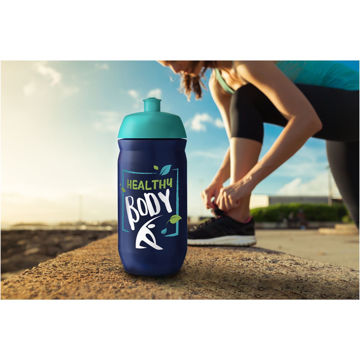 Bidones flexibles de 500 ml con tapón deportivo