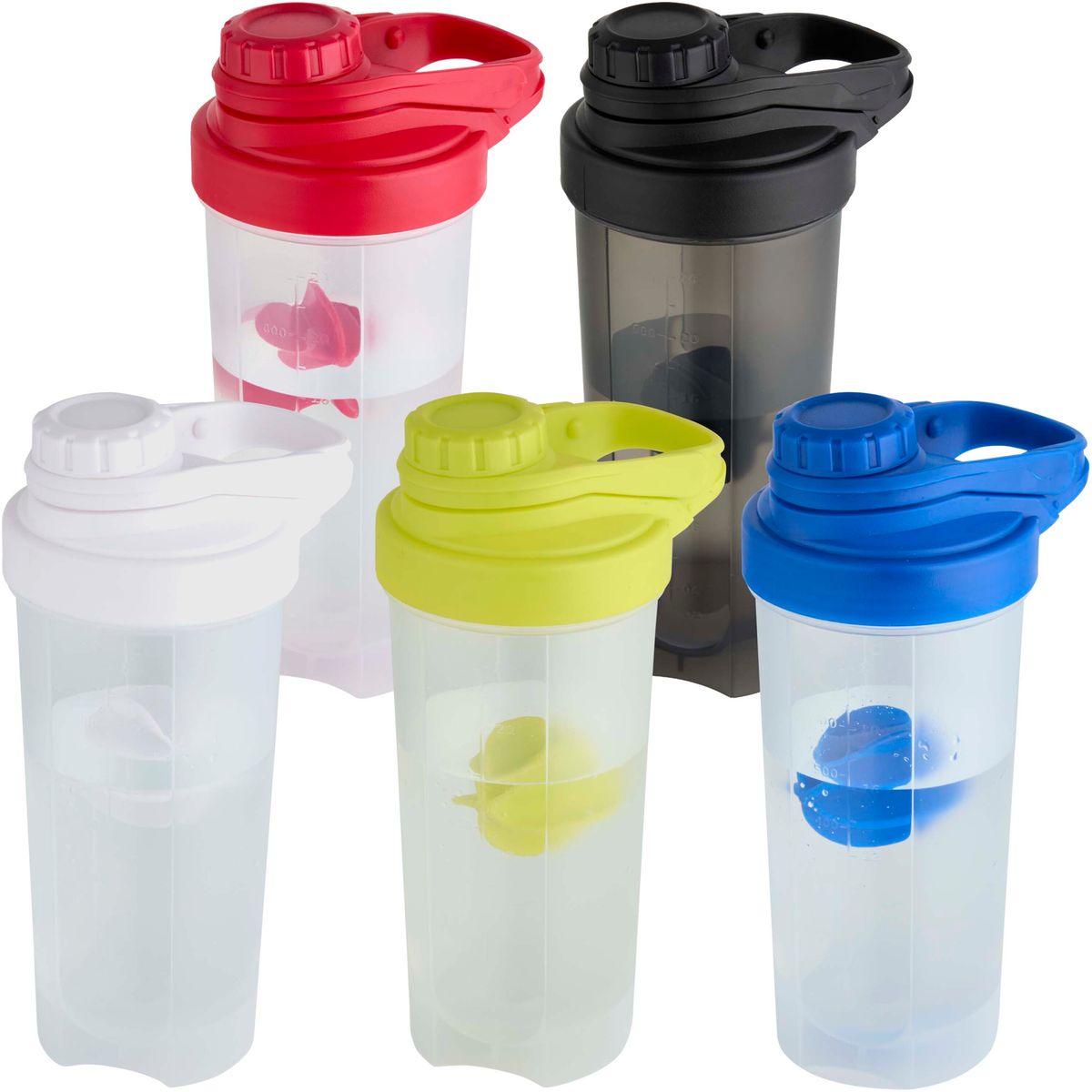 Botellas deportivas de plástico de 700 ml con bola mezcladora