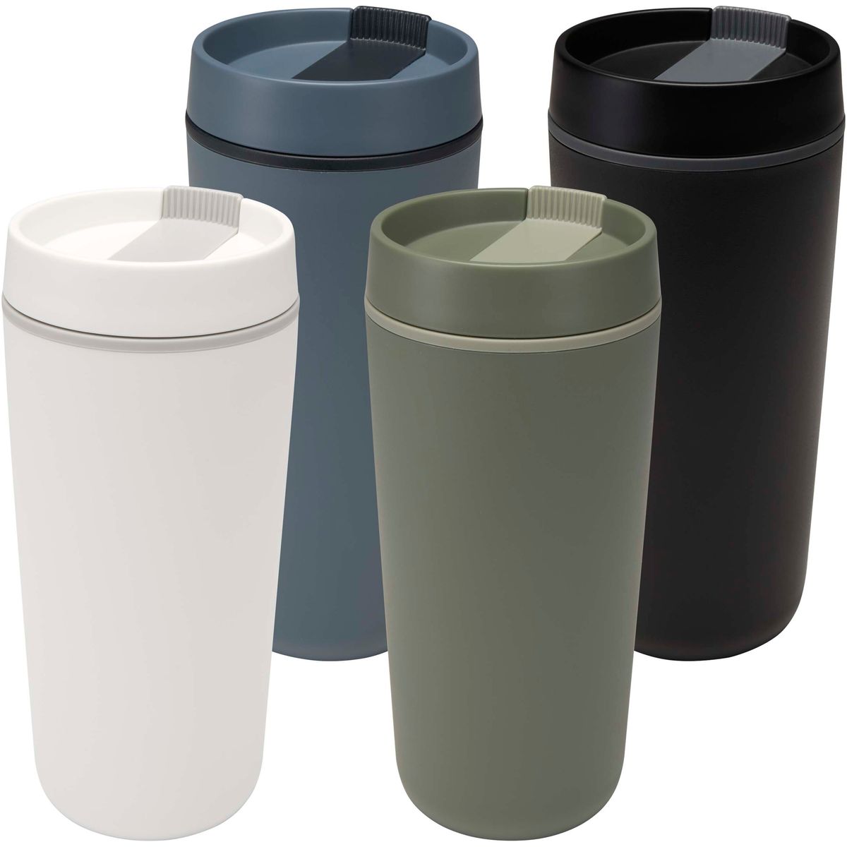Vasos térmicos de plástico de 480 ml con tapa de rosca y cierre deslizante