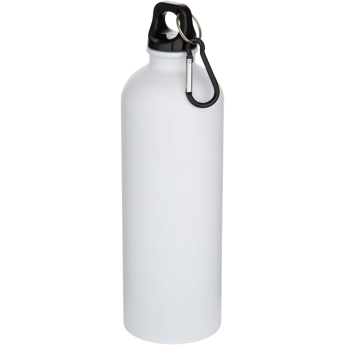 Botellas de agua mate de acero inoxidable reciclado de 750 ml con mosquetón