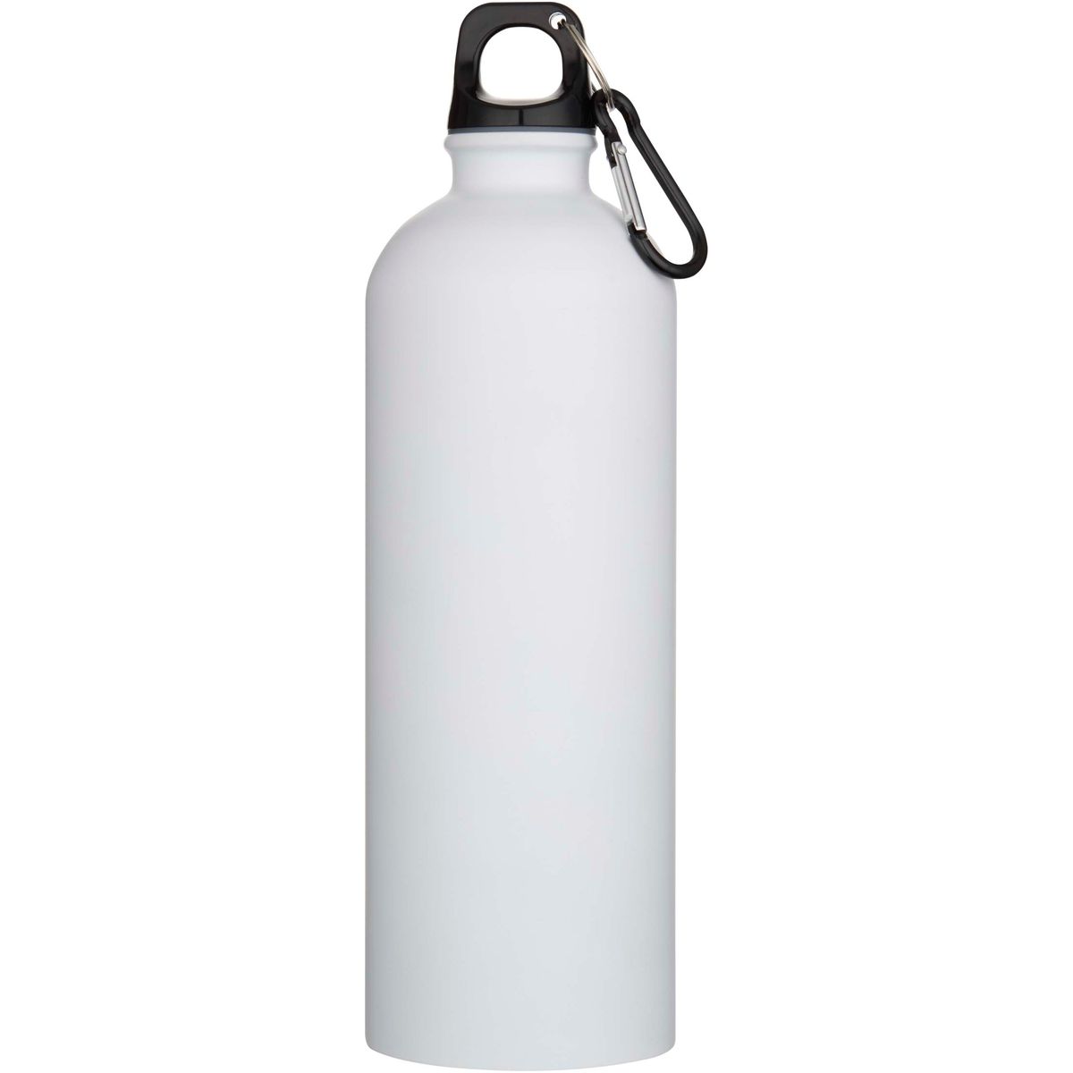 Botellas de agua mate de acero inoxidable reciclado de 750 ml con mosquetón