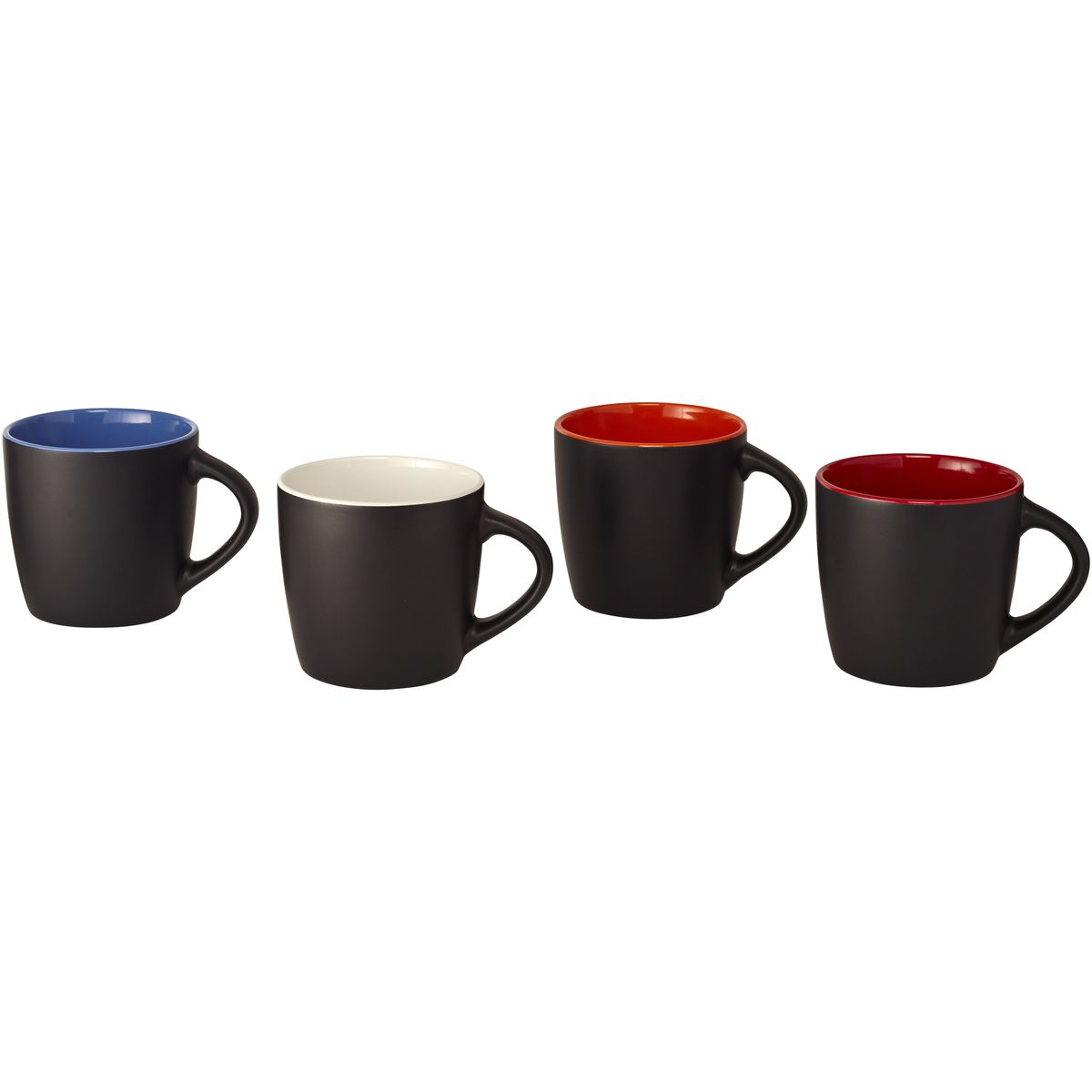 Tazas de cerámica mate de 320 ml con interior de color