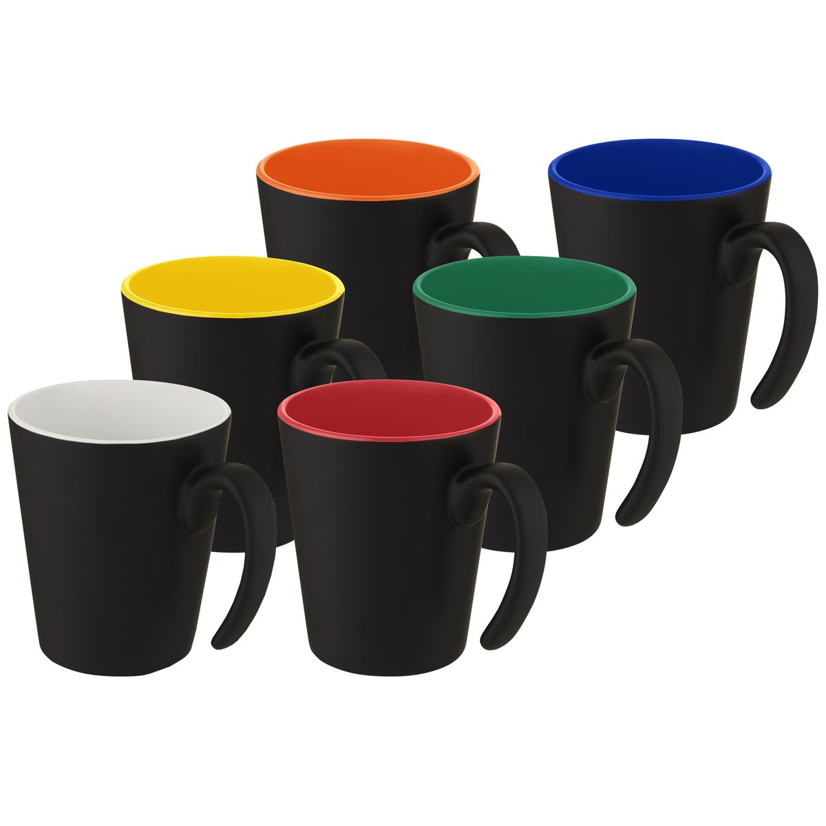 Tazas de cerámica mate de 360 ml con interior brillante
