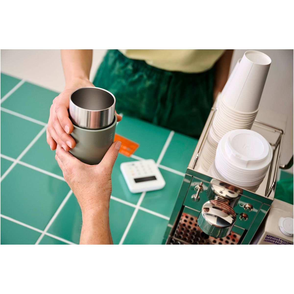 Vasos de café para llevar Mepal de 300 ml de acero inoxidable reciclado