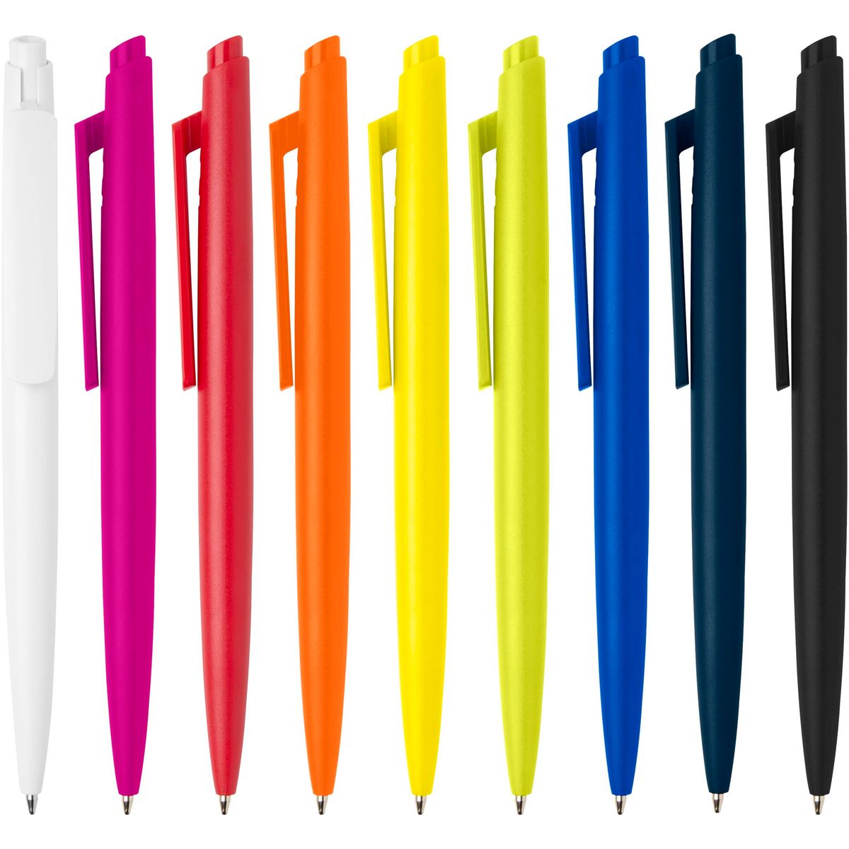 Bolígrafos minimalistas reciclados, tinta azul