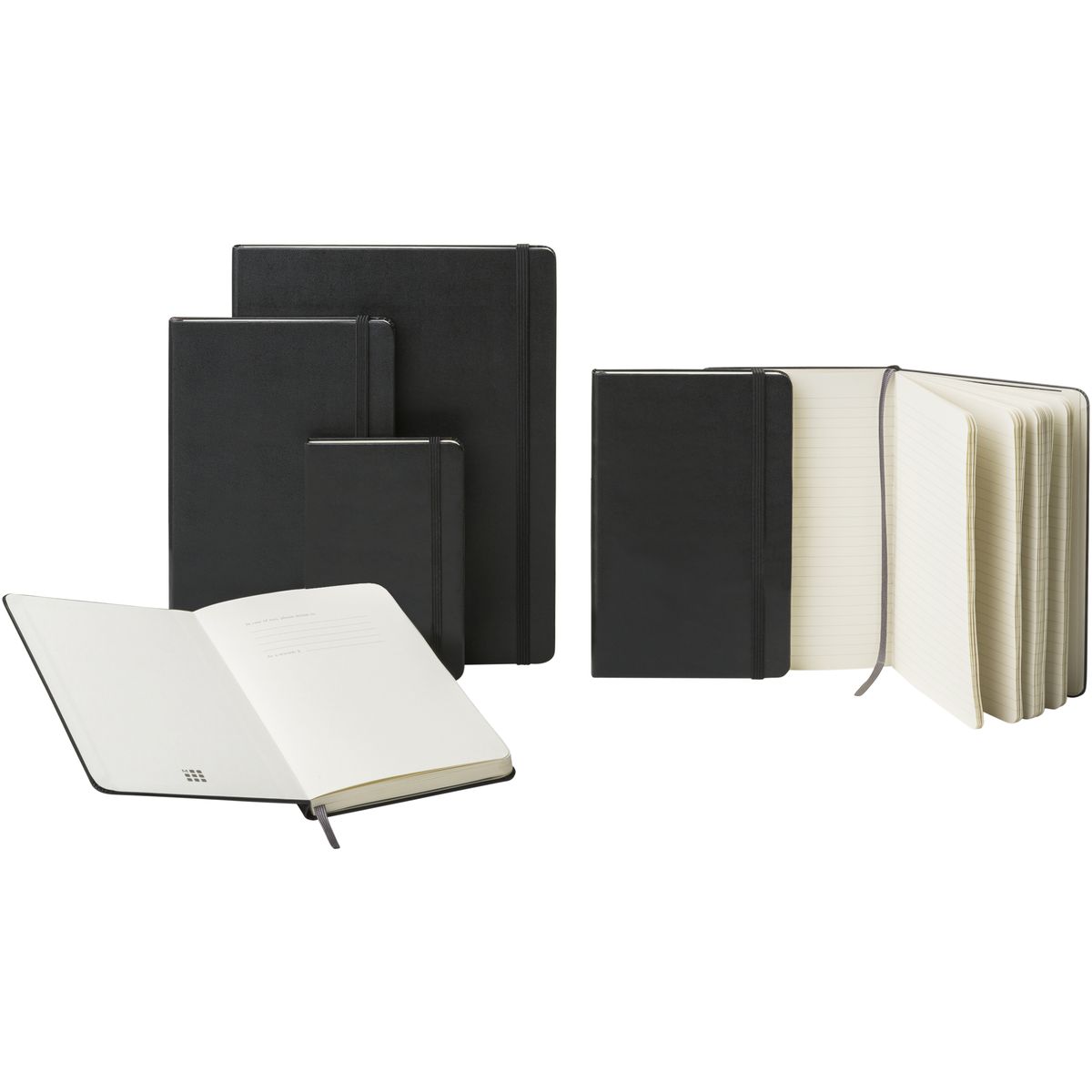 Cuadernos Moleskine de rayas con tapa dura, 11,5 x 18 cm