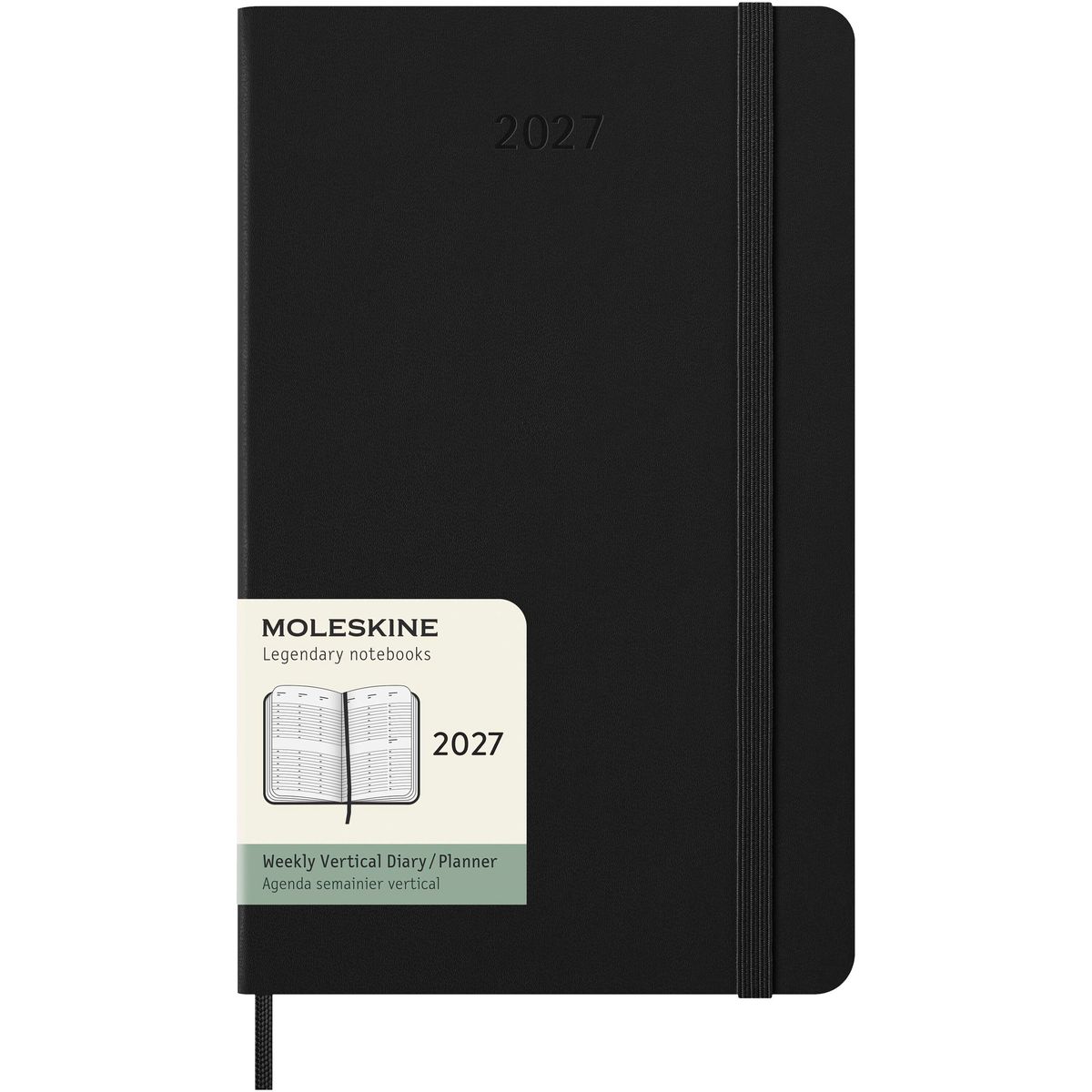 Agendas semanales verticales Moleskine, 13 x 21 cm