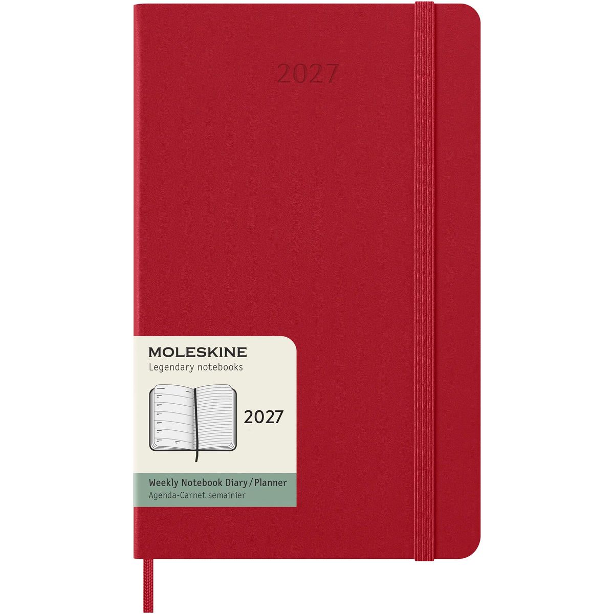 Agendas semanales Moleskine con página de notas y tapa dura, 13 x 21 cm