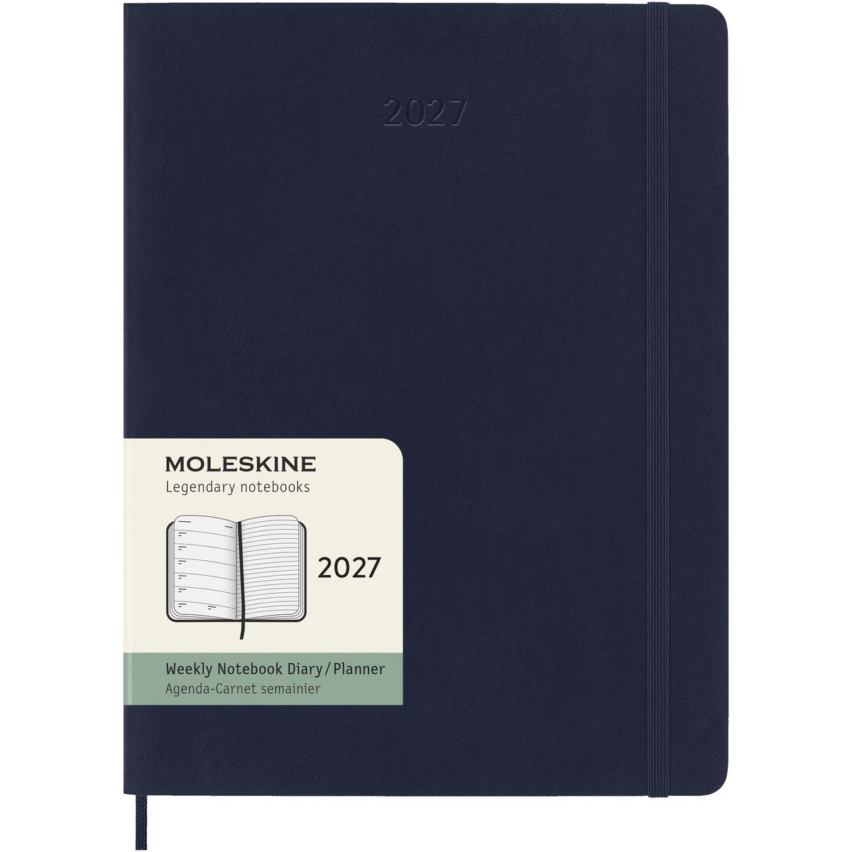 Agendas semanales Moleskine con página de notas y tapa blanda, 19 x 25 cm