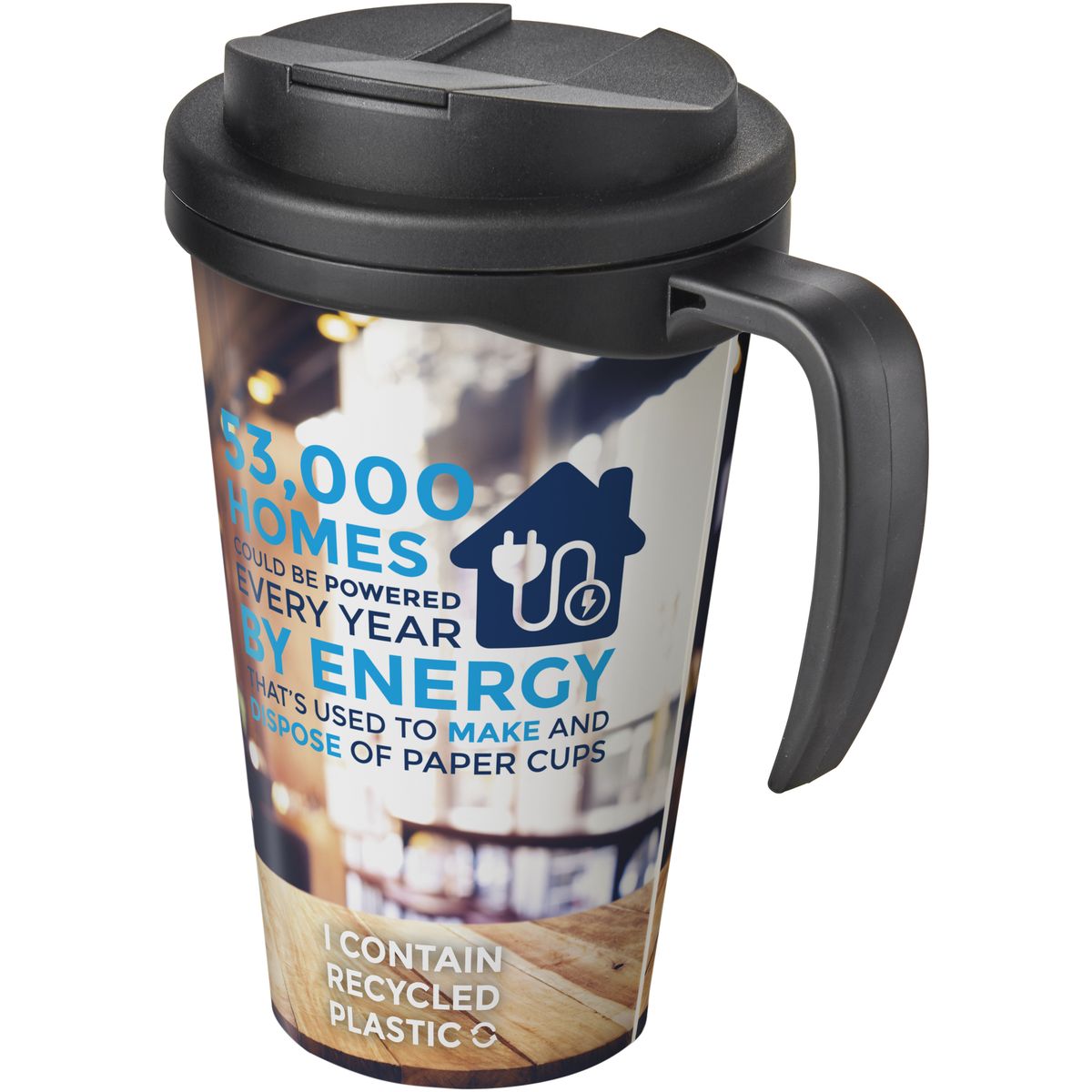 Tazas antiderrame de 350 ml con capa exterior reciclada