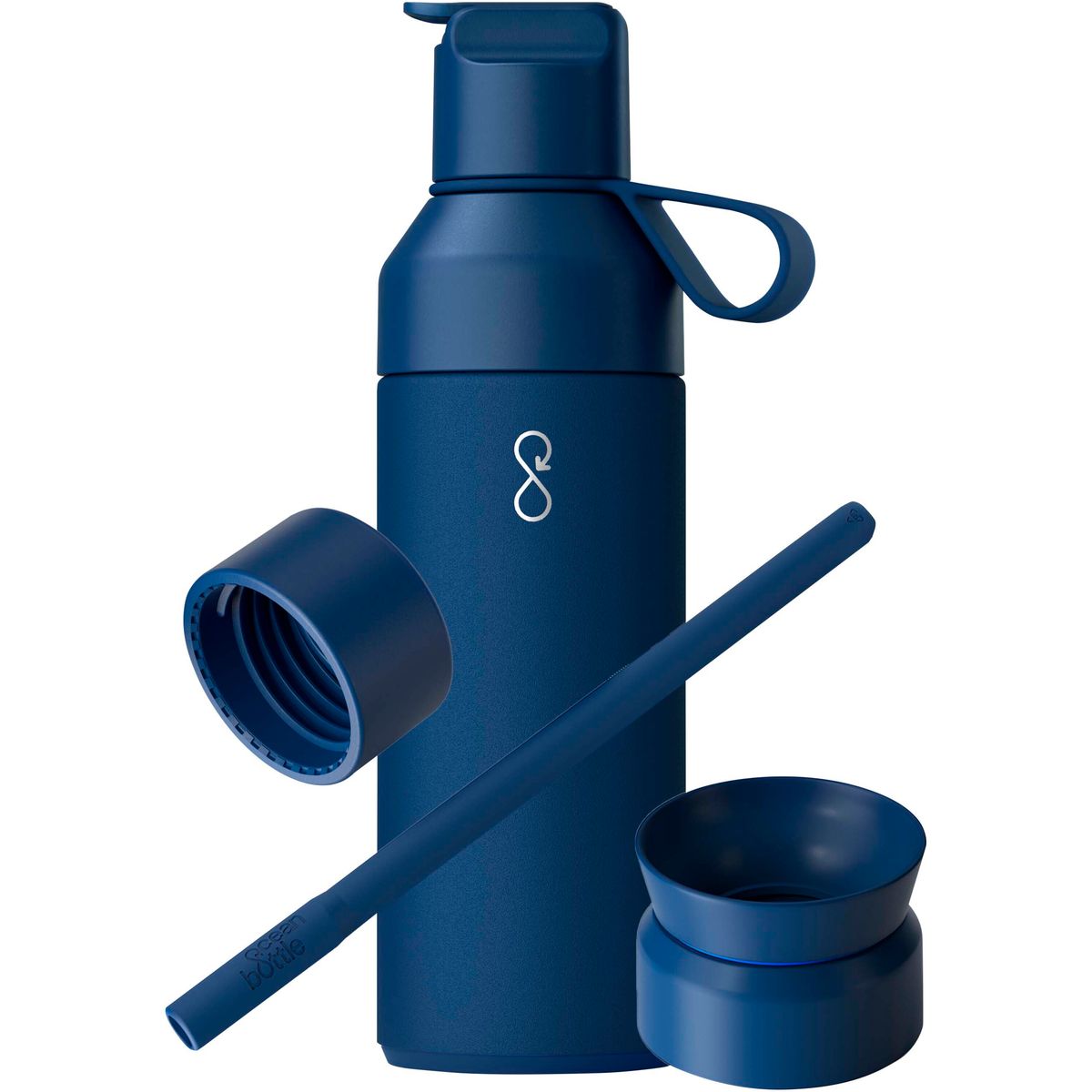 Sets de regalo Ocean Bottle con botella de agua de acero inoxidable de 500 ml y 3 tapas