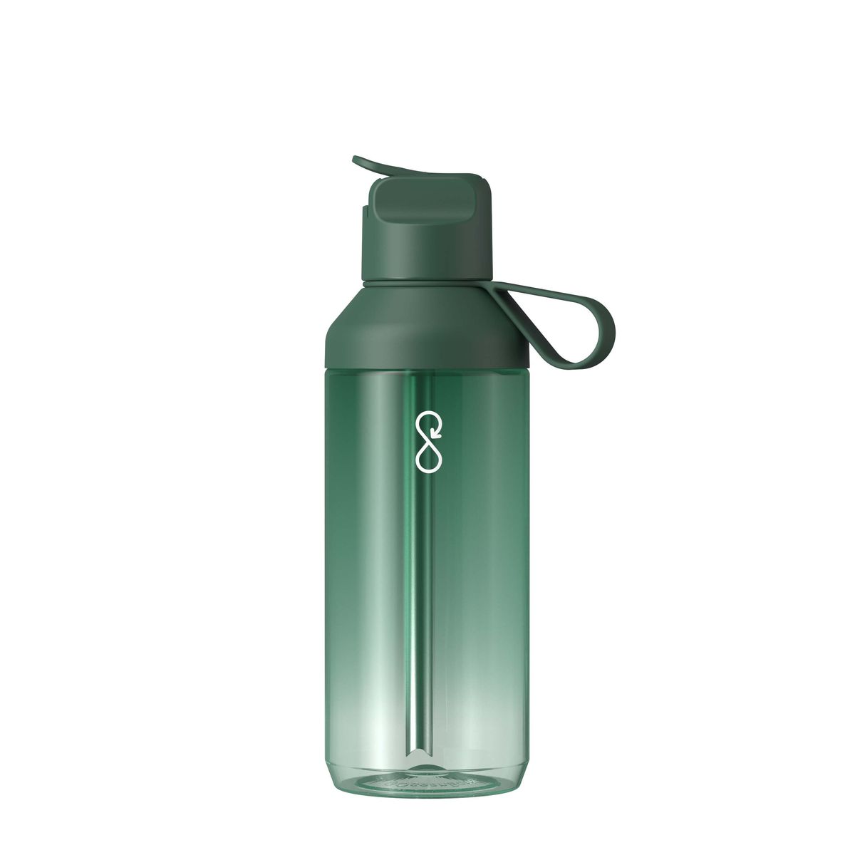Botellas de agua transparentes Ocean Bottle de 710 ml con tapa de pajita